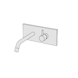  Vòi chậu lavabo gắn tường dài 200mm bằng đồng Minimè - MME11 