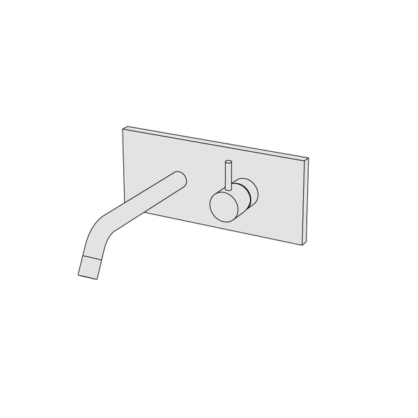  Vòi chậu lavabo gắn tường dài 200mm bằng đồng Minimè - MME11 