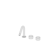  Vòi chậu lavabo 3 lỗ cao 155mm bằng đồng Minimè - MME12 