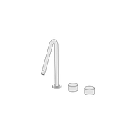  Vòi chậu lavabo 3 lỗ cao 275mm bằng đồng Minimè - MME13 