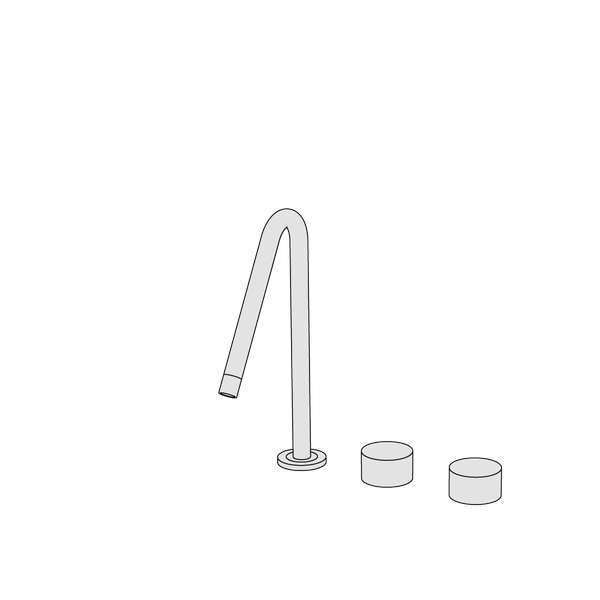  Vòi chậu lavabo 3 lỗ cao 275mm bằng đồng Minimè - MME13 