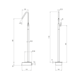  Vòi chậu lavabo chân dài gắn sàn bằng đồng Minimè - MME19 