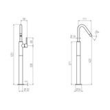  Vòi chậu lavabo cao 520mm bằng đồng Minimè - MME52 