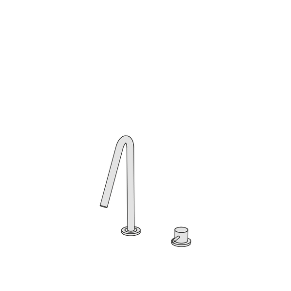  Vòi chậu lavabo 2 lỗ cao 275mm bằng đồng Minimè - MME8 