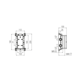  Bộ trộn âm tường 3 đầu ra  bằng đồng Geda Wellness - MUL1 