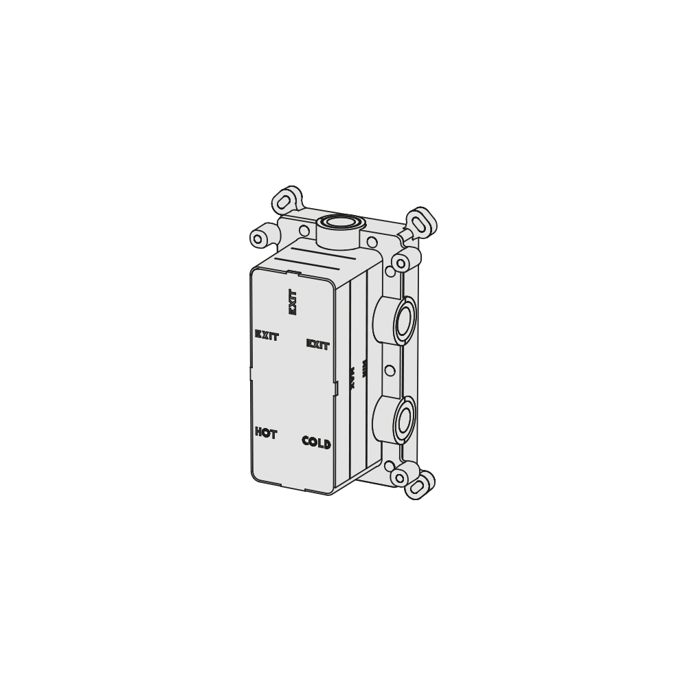  Vòi chậu lavabo gắn tường 2 lỗ dài 190mm bằng đồng Tibò - TIB88 