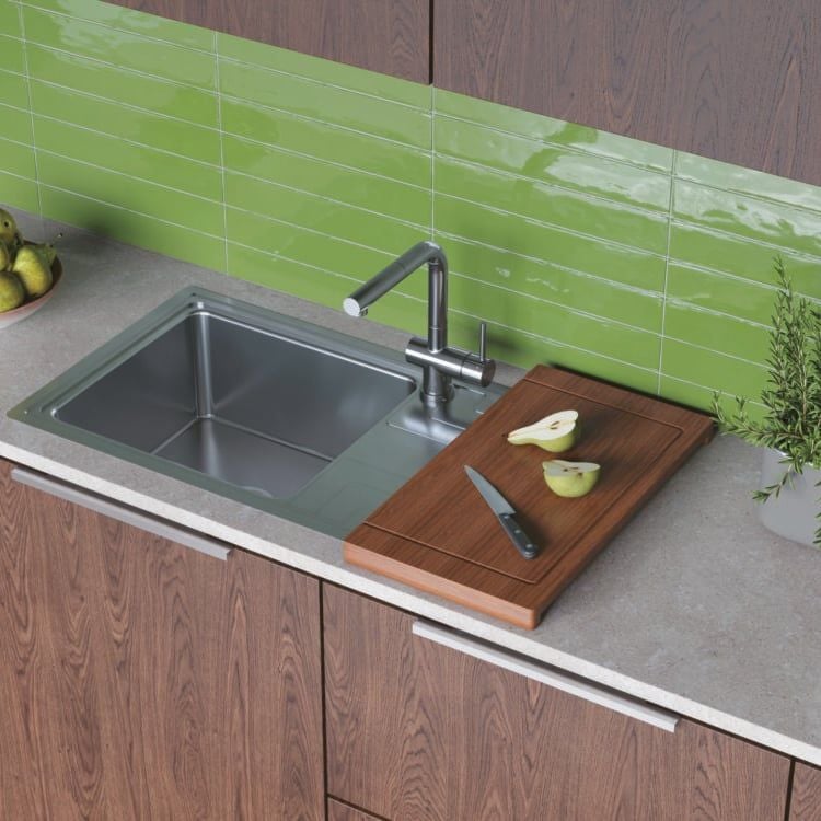  Chậu rửa chén bát stainless steel 1 hố MZU78LB 