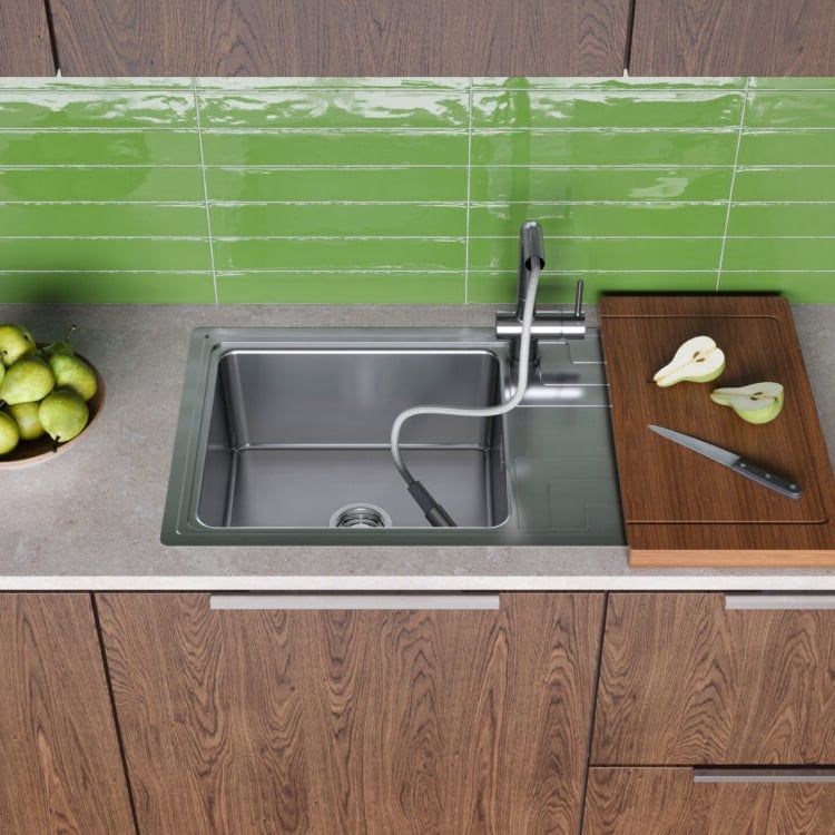  Chậu rửa chén bát stainless steel 1 hố MZU78LB 