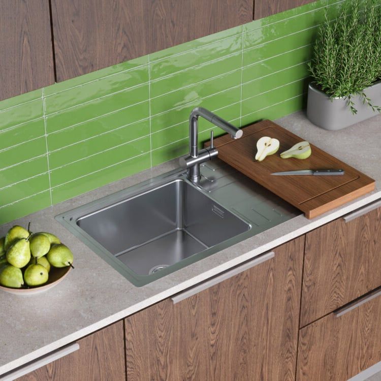 Chậu rửa chén bát stainless steel 1 hố MZU78LB 