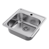  Chậu rửa chén bát stainless steel 1 hố NTR48 