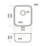  Chậu rửa chén bát stainless steel 1 hố OMI38 