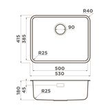  Chậu rửa chén bát stainless steel 1 hố OMI53 
