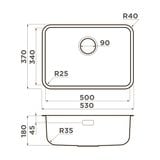  Chậu rửa chén bát stainless steel 1 hố OMI53MINI 