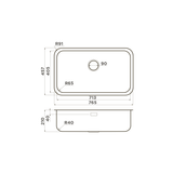 Chậu rửa chén bát stainless steel 1 hố OMI76 