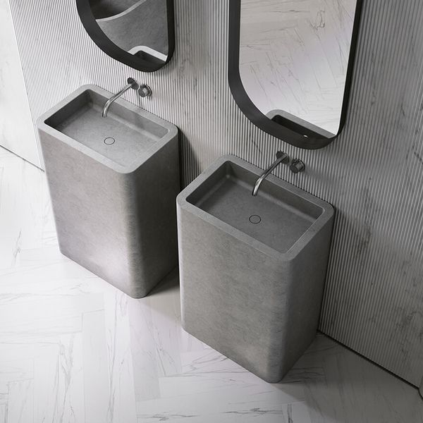  Chậu rửa mặt chân dài bằng đá marble tự nhiên - PB COLUMN 