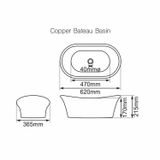  Chậu lavabo đặt trên bàn bằng đồng - Probabil 