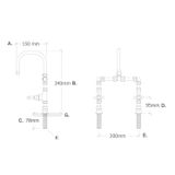  Vòi chậu lavabo 2 lỗ bằng đồng - Protapver 