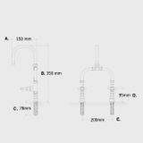  Vòi chậu lavabo 2 lỗ bằng đồng - Protapseimar 