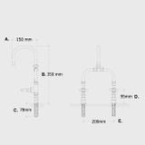  Vòi chậu lavabo 2 lỗ bằng đồng - Protapine 