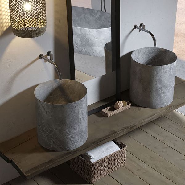  Chậu rửa mặt bằng đá marble tự nhiên - PURIST 