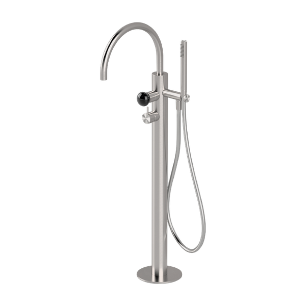  Vòi bồn tắm gắn sàn thân ø60mm có vòi sen cầm tay bằng stainless steel Mirò - PVM99 