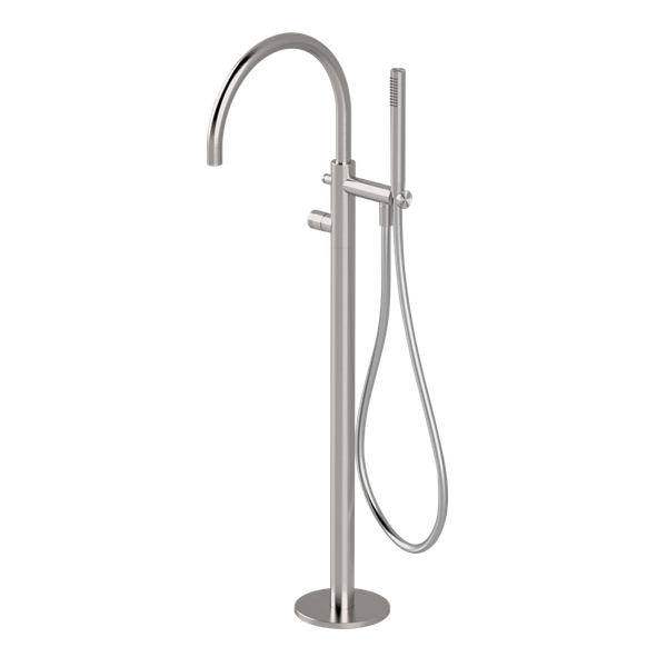  Vòi bồn tắm gắn sàn thân nhỏ ø40mm có vòi sen cầm tay bằng stainless steel Toki - PVN3 