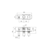  External Part - Bộ trộn 2 đầu ra bằng đồng Rajia - Geda Wellness - RAJ80 