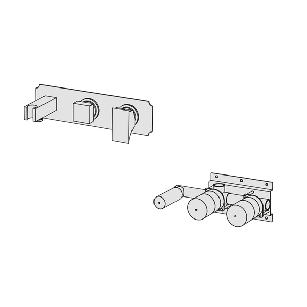  External Part - Bộ trộn 2 đầu ra bằng đồng Rajia - Geda Wellness - RAJ80 