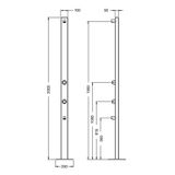  Sen cây ngoài trời tự tắt nước ss316 marine grade stainless steel - Ralim Foot 
