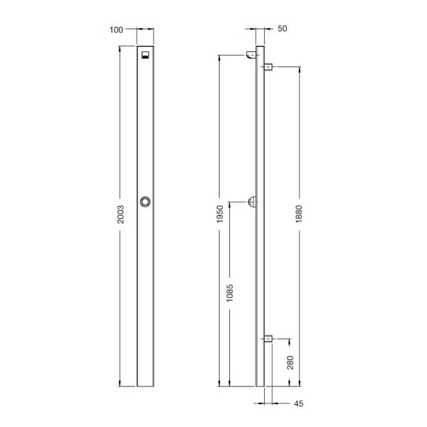  Sen cây ngoài trời gắn tường tự tắt nước ss316 marine grade stainless steel - Rawall 