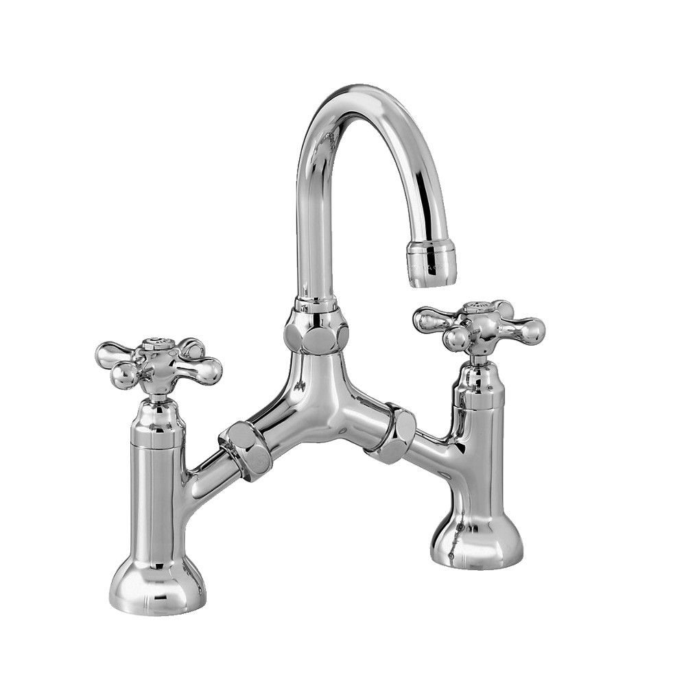  Vòi chậu lavabo cổ điển 2 lỗ bằng đồng Roma - 3215 