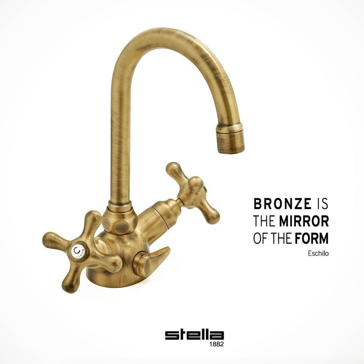  Vòi chậu lavabo cổ điển bằng đồng Roma - 3217 