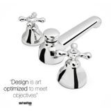  Vòi chậu lavabo 3 lỗ cổ điển bằng đồng Roma - 3224 