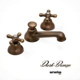  Vòi chậu lavabo 3 lỗ cổ điển bằng đồng Roma - 3224PTC 