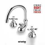  Vòi chậu lavabo 3 lỗ cổ điển cao 235mm bằng đồng Roma - 3225TC 