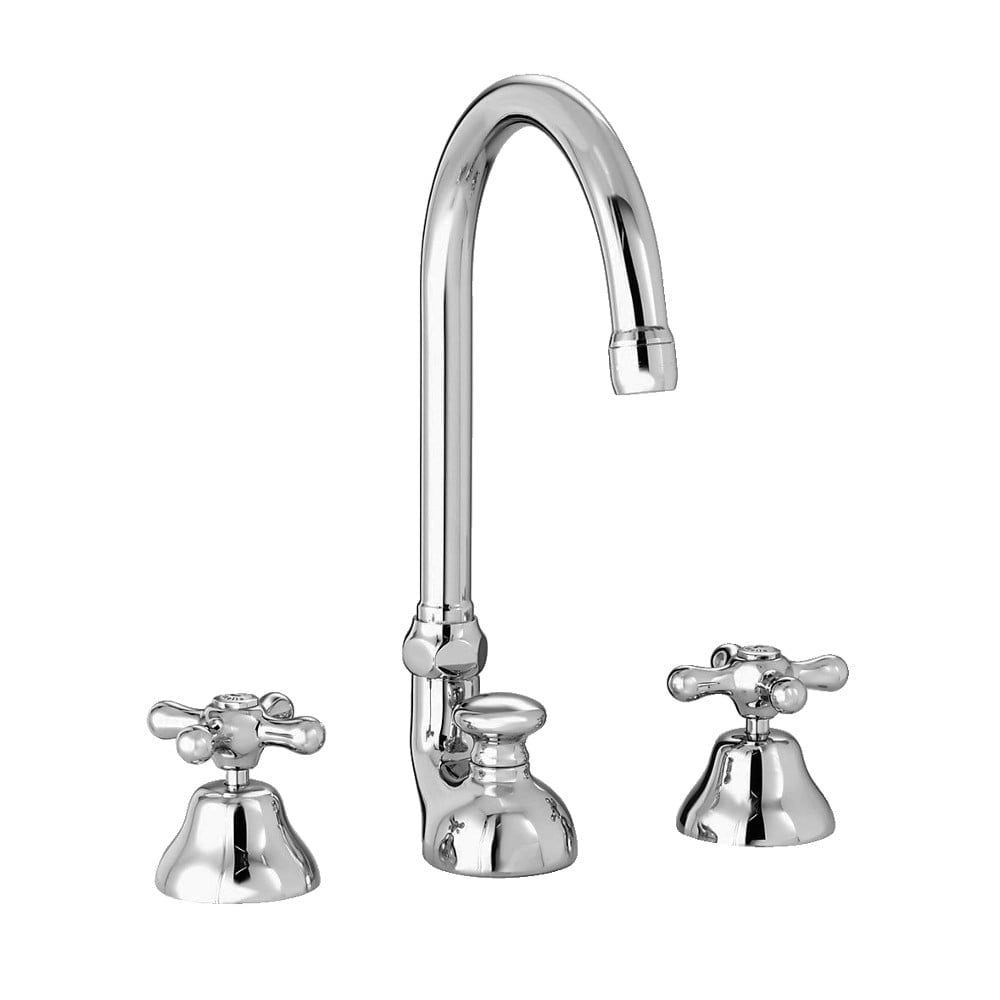  Vòi chậu lavabo 3 lỗ cổ điển cao 235mm bằng đồng Roma - 3226 
