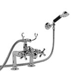  Vòi bồn tắm gắn thành có sen cầm tay gắn tường cổ điển bằng đồng Roma - 3267RG305-6 