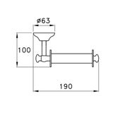  Móc treo giấy vệ sinh có nắp chụp cổ điển bằng đồng Roma - 1033 
