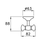  Móc đôi treo áo treo khăn phòng tắm cổ điển bằng đồng Roma - RM1082BIS 