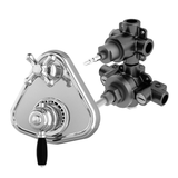  Shower Kit - Bộ trộn điều chỉnh nhiệt độ hai đầu ra gắn tường cổ điển bằng đồng Roma - IS3294 