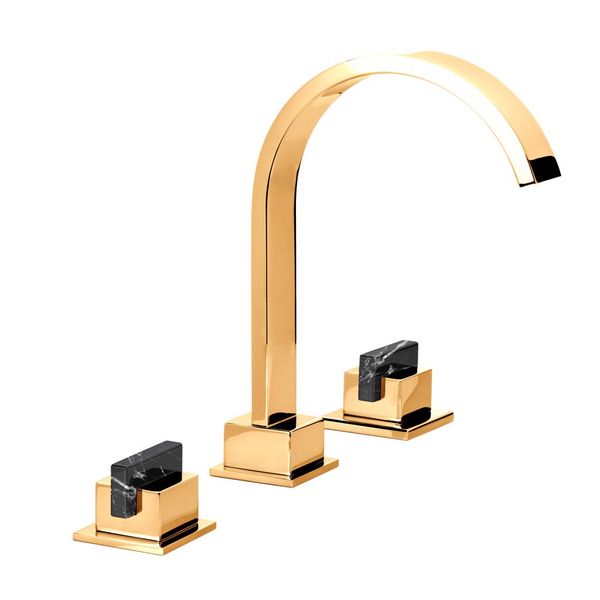  Vòi chậu rửa mặt bằng đồng Sky Pierre Black Portoro - 1301 