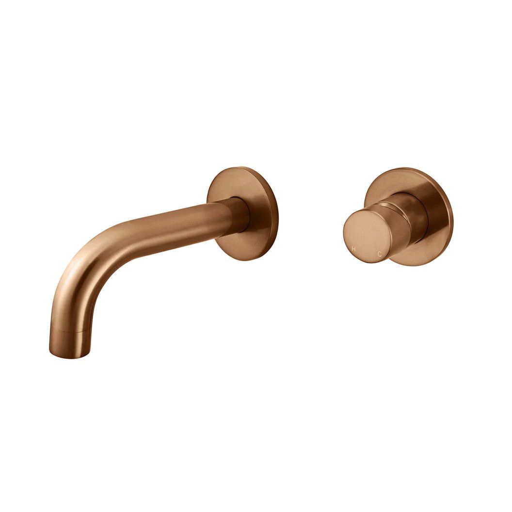  Vòi chậu lavabo dài 130mm gắn tường bằng đồng MBronze - S05130-W03PNFIN-BZ 