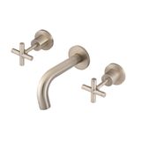  Vòi chậu lavabo dài 130mm gắn tường bằng đồng MChampagne - S05130-W08JL-CH 