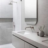  Vòi chậu lavabo dài 200mm gắn tường bằng đồng MChampagne - S05200-W03FIN-CH 