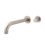  Vòi chậu lavabo dài 200mm gắn tường bằng đồng MChampagne - S05200-W03PNFIN-CH 