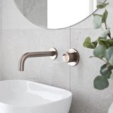  Vòi chậu lavabo dài 200mm gắn tường bằng đồng MChampagne - S05200-W03PNFIN-CH 