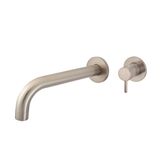  Vòi chậu lavabo dài 200mm gắn tường bằng đồng MChampagne - S05200-W03SFIN-CH 