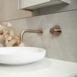  Vòi chậu lavabo dài 200mm gắn tường bằng đồng MChampagne - S05200-W03SFIN-CH 