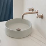  Vòi chậu lavabo dài 200mm gắn tường bằng đồng MChampagne - S05200-W06-CH 