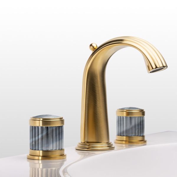  Vòi chậu rửa mặt cổ điển bằng đồng Trianon Prestige Grey Bardiglio - 1301 